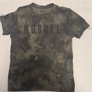 NOBULL Olive & Black Tie-Dye Logo Tee